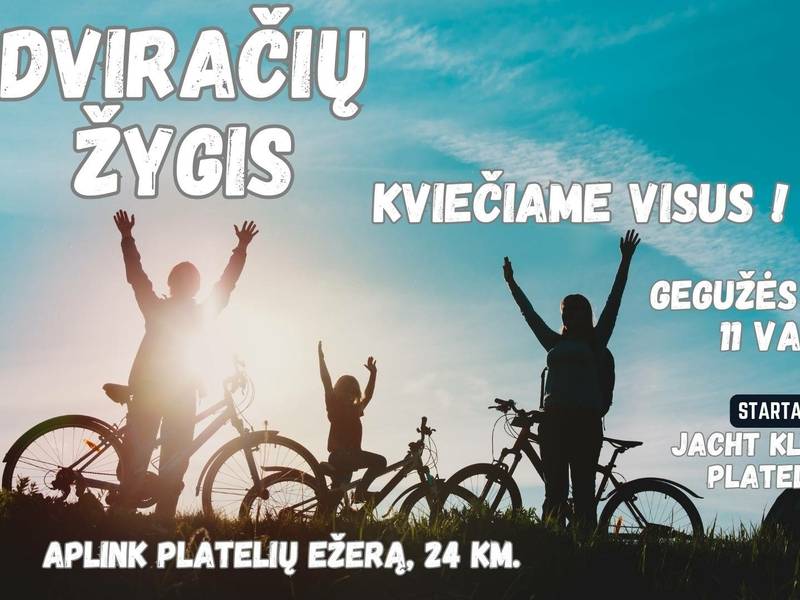Dviračių žygis apie Platelių ežerą