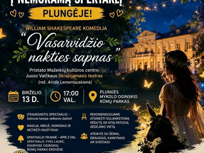 Spektaklis „Vasarvidžio nakties sapnas“