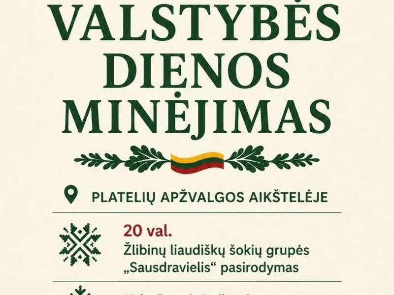 Lietuvos valstybės dienos minėjimas Plateliuose