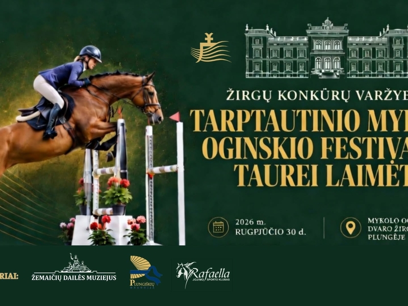 Žirgų konkūrų varžybos Tarptautinio Mykolo Oginskio festivalio taurei laimėti