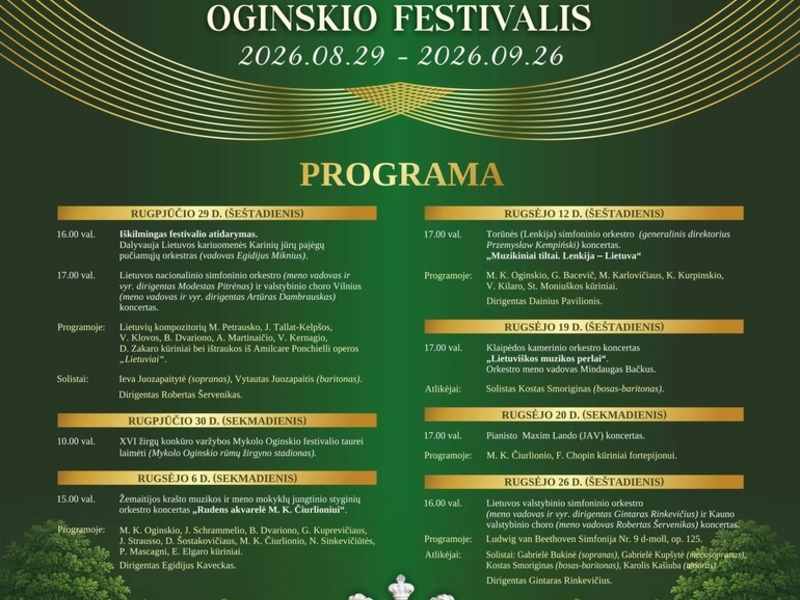 XXI TARPTAUTINIS MYKOLO OGINSKIO FESTIVALIS
