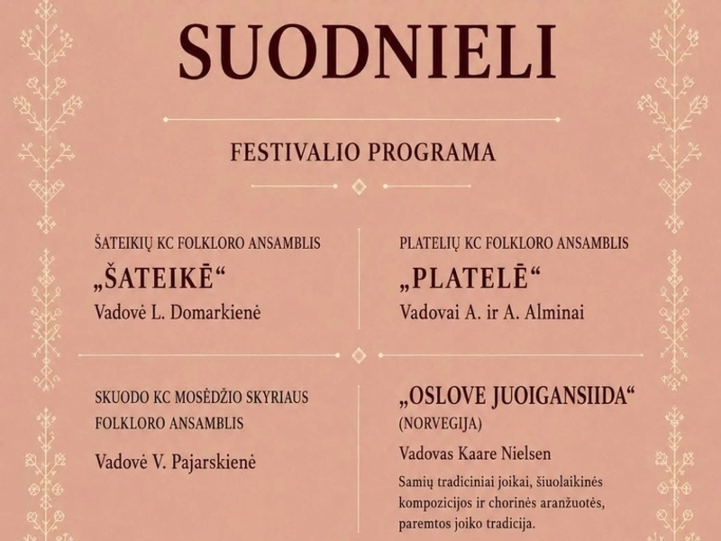 Tarptautinis folkloro festivalis „PRO VĒIŠNIELIU SUODNIELI“