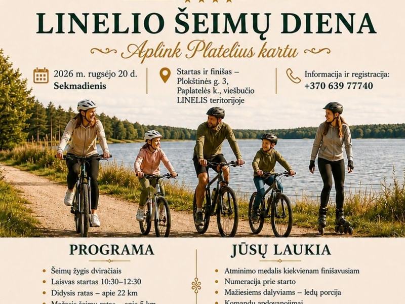 Linelio šeimų diena - aplink Platelius kartu