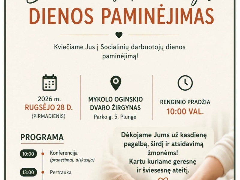 Socialinių darbuotojų dienos minėjimas