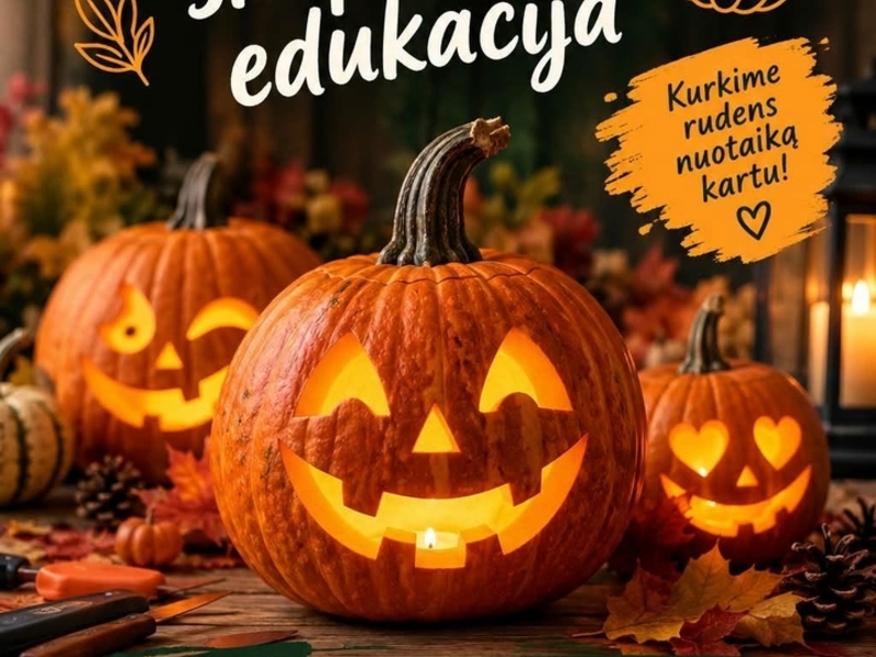 Moliūgų skaptavimo edukacija 