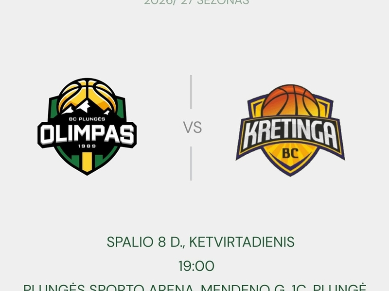 NKL. Plungės Olimpas – Kretingos Kretinga-FlexBlow