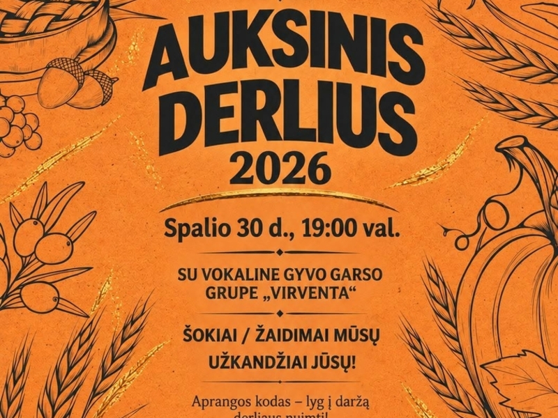 Rudens šventė „Auksinis derlius 2026“ Šateikiuose