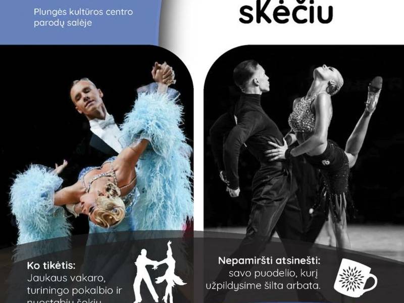 Renginių ciklas ,,Po vienu skėčiu". Svečiuose: sportinių šokių šokėjai Kristupas Mlinskas ir Liepa Rudnickaitė.