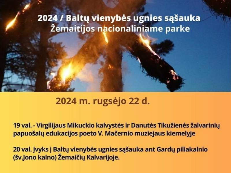 Baltų vienybės ugnies sąšauka 2023 Žemaitijos nacionaliniame parke