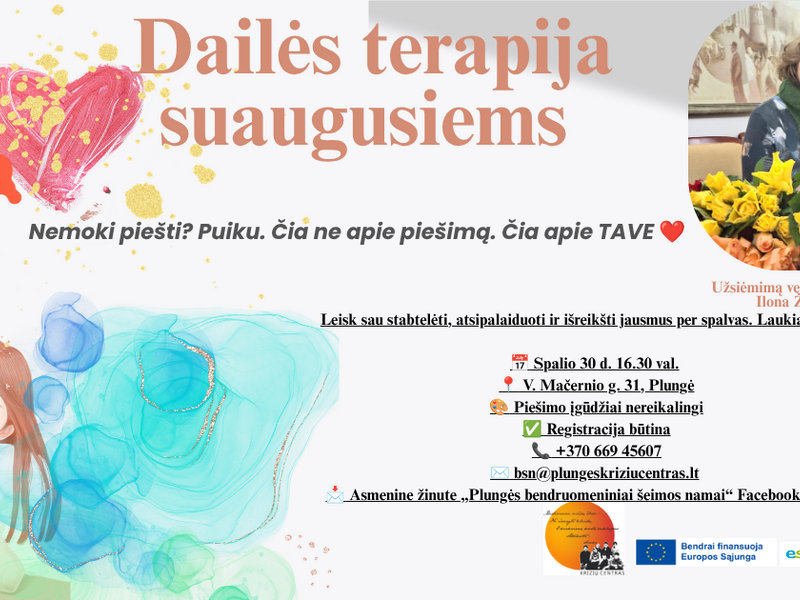 DAILĖS TERAPIJA SUAUGUSIESIEMS