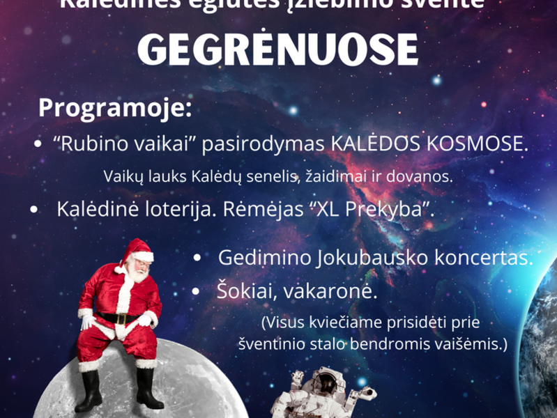 Kalėdų eglutės įžiebimo šventė Gegrėnuose