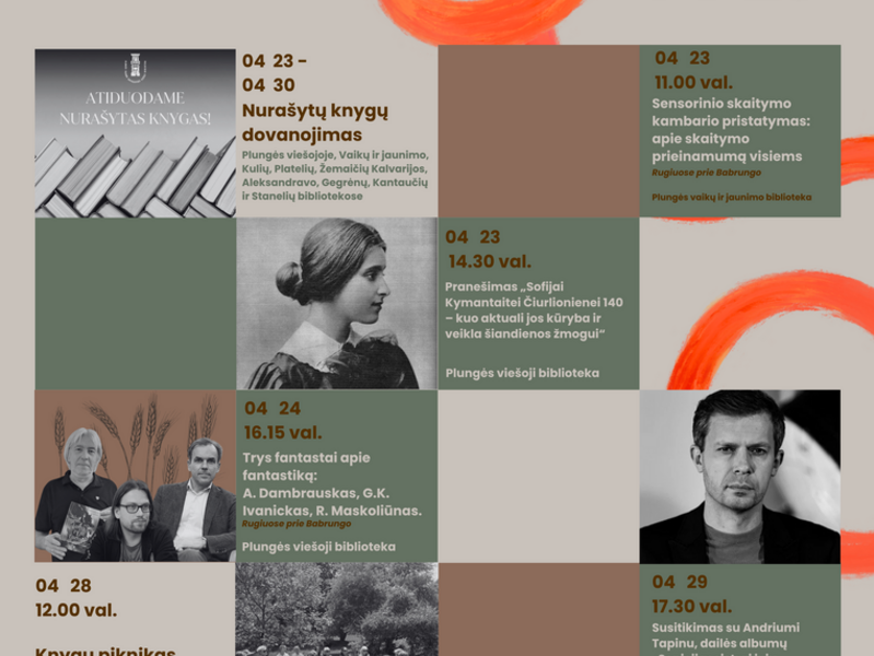 NACIONALINĖ BIBLIOTEKŲ SAVAITĖ PLUNGĖJE BALANDŽIO 23-29 D.