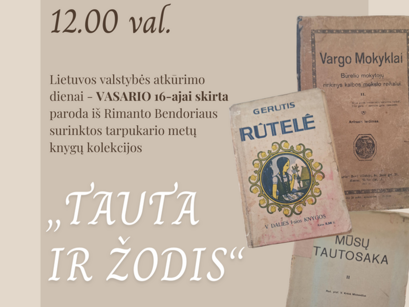 Parodos „TAUTA IR ŽODIS“ pristatymas