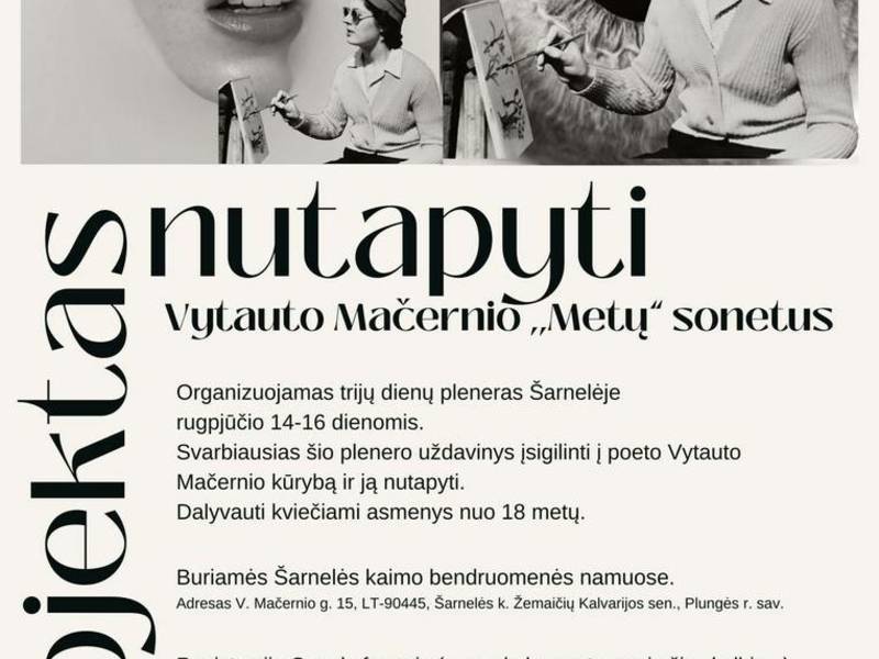 Nutapyti Vytauto Mačernio „Metų“ sonetus