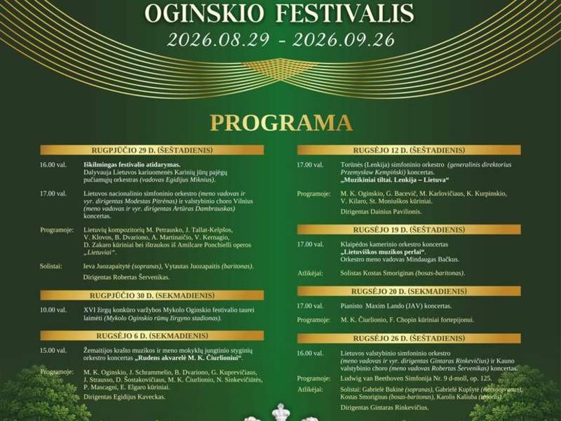 XXI TARPTAUTINIS MYKOLO OGINSKIO FESTIVALIS