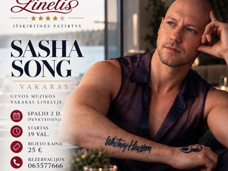 Gyvos muzikos vakaras su Sasha Song